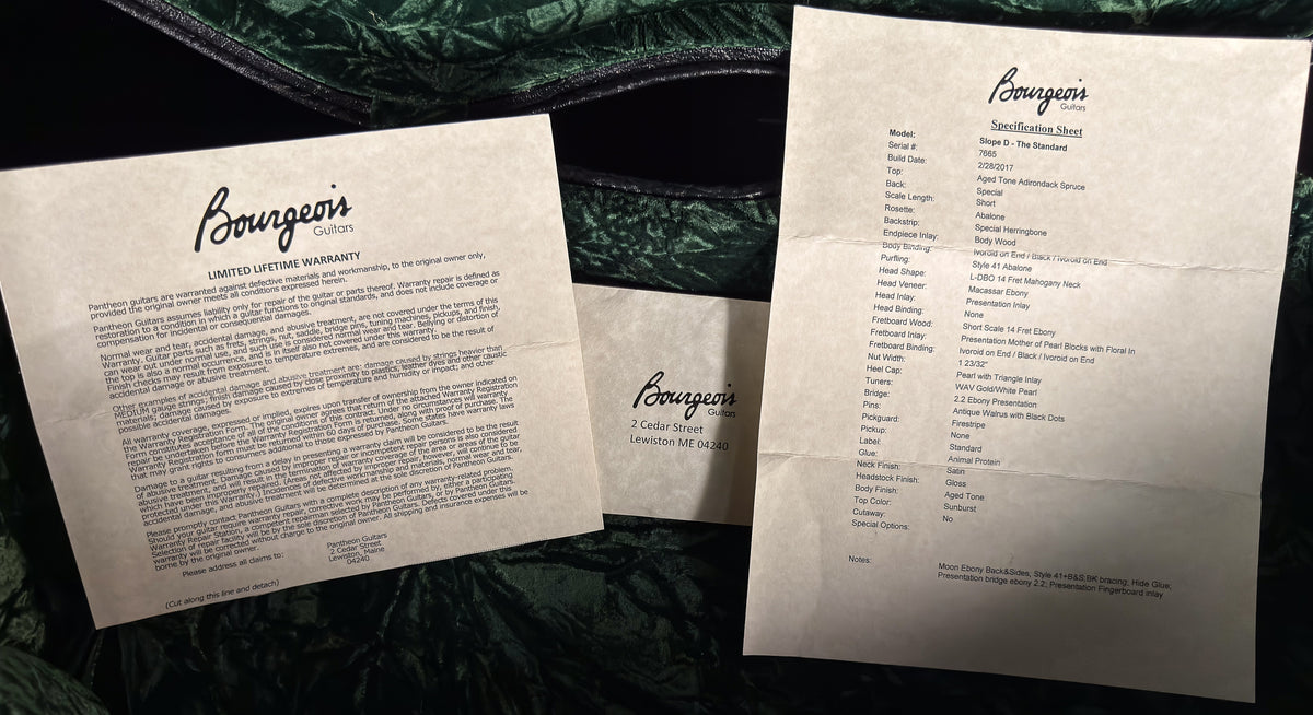 2017 Bourgeois Slop D - The Standard Presentation Macassar Ebony