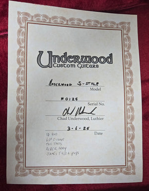 Underwood Guitars '60s S Style Olympic White