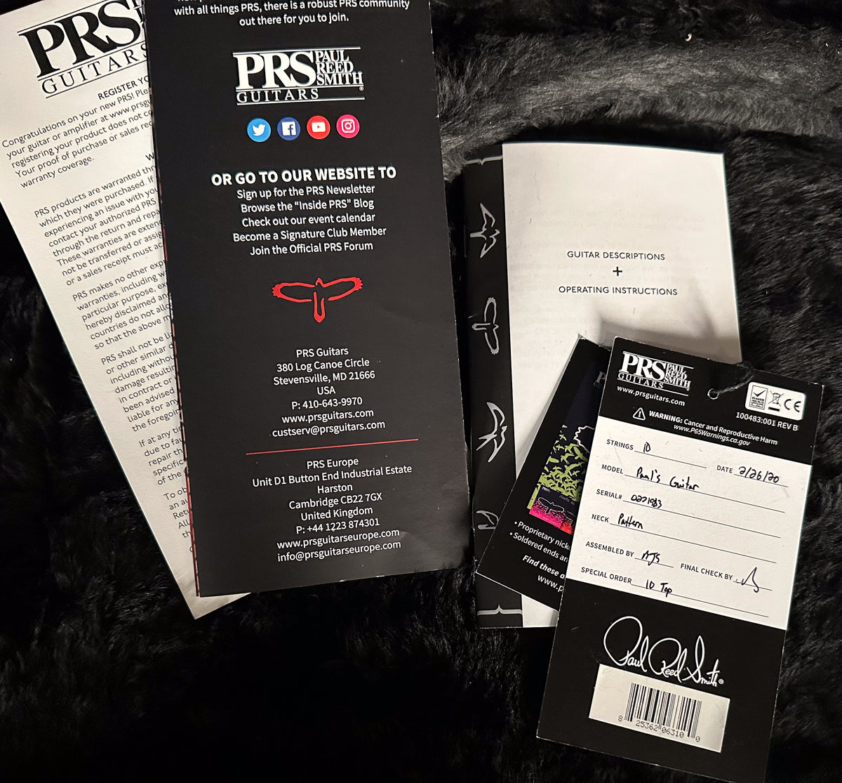 2020 PRS Paul's Guitar Black Gold 10 Top