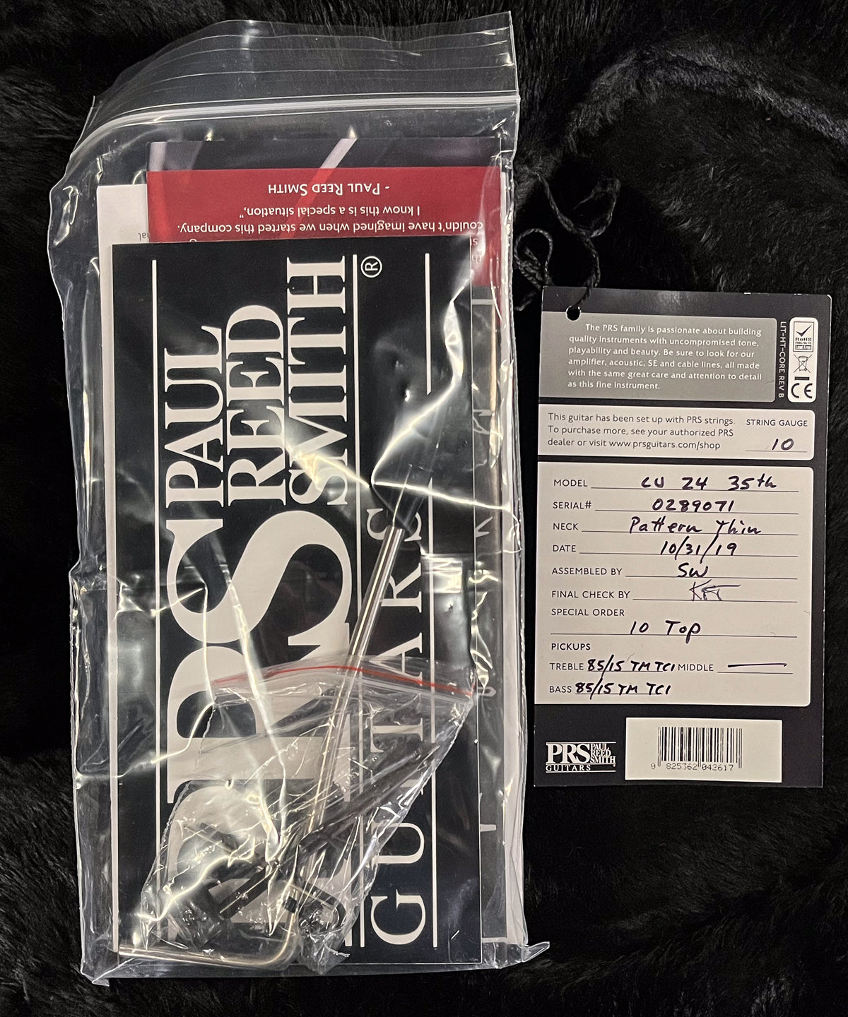 2019 PRS 35th Anniversary Custom 24 Charcoal 10 Top (071)