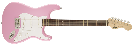 Squier Bullet Strat with Tremolo, Rosewood Fingerboard, Pink