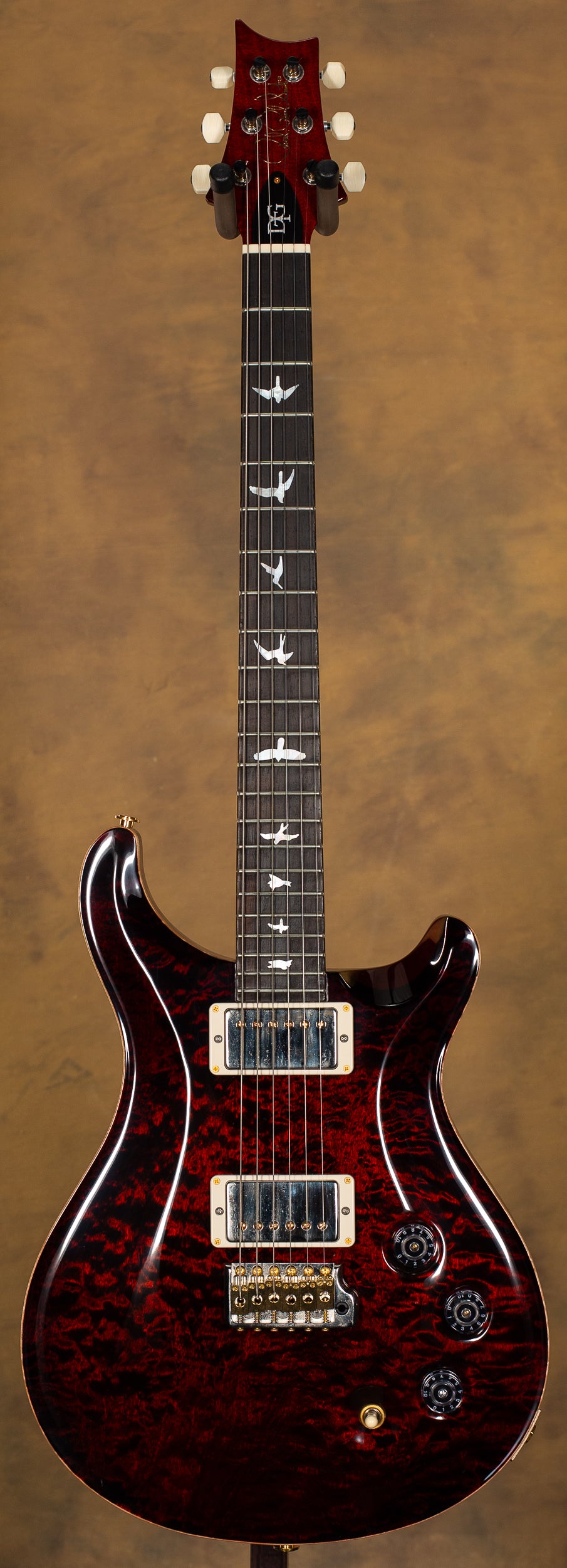 PRS DGT Wood Library Edition Fire Red Burst Brazilian Fretboard