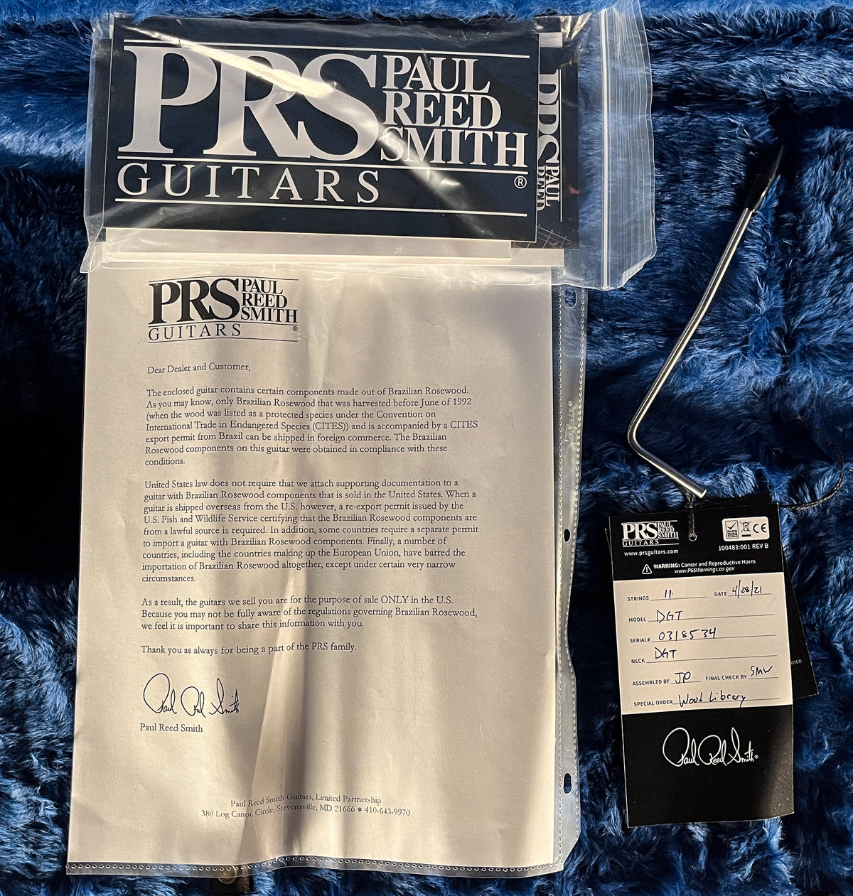 PRS DGT Wood Library Edition Fire Red Burst Brazilian Fretboard