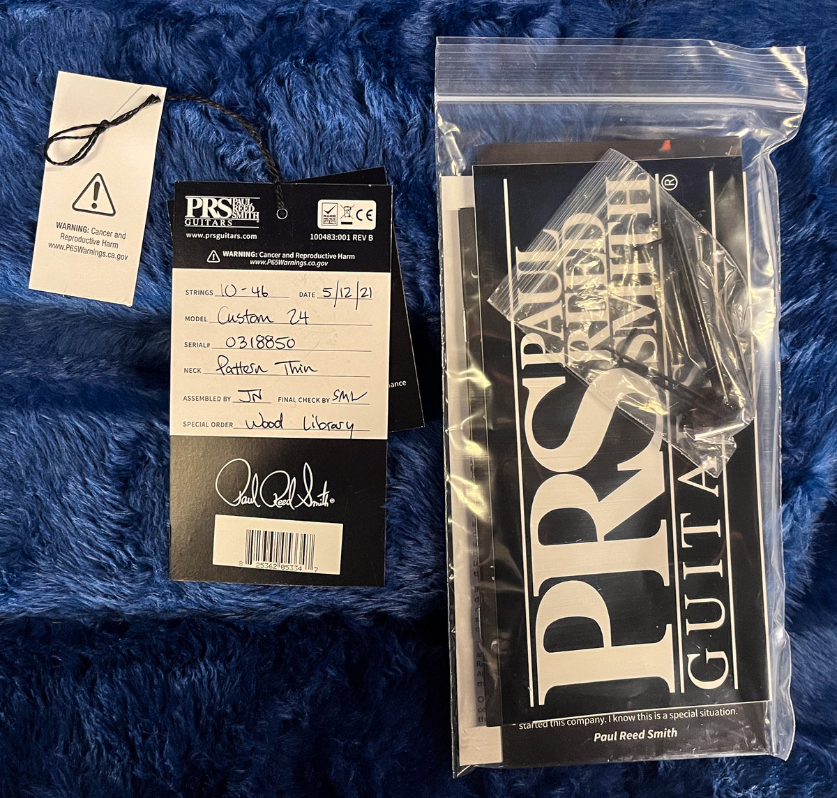 2021 PRS Custom 24 Wood Library Edition Black Gold Burst Roasted Maple