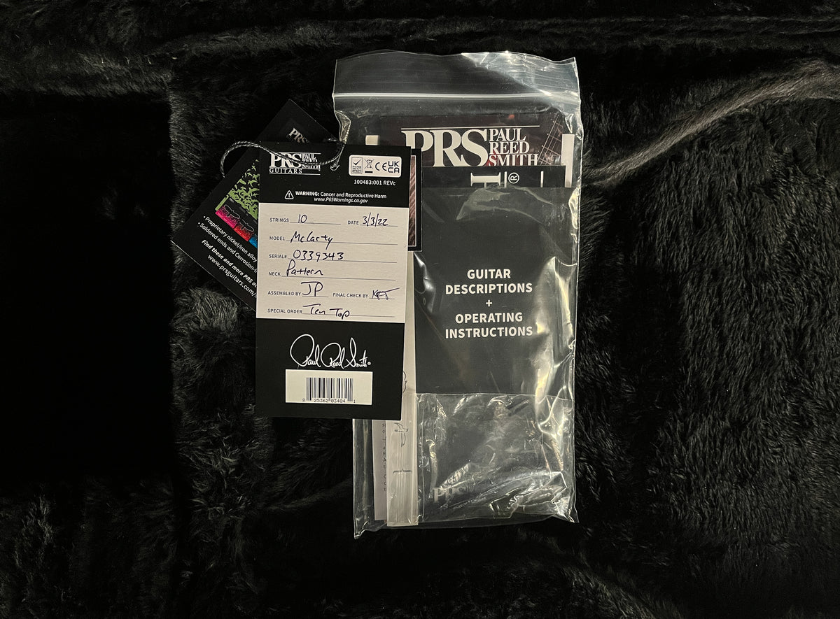 2022 PRS McCarty Trampas Green 10 Top