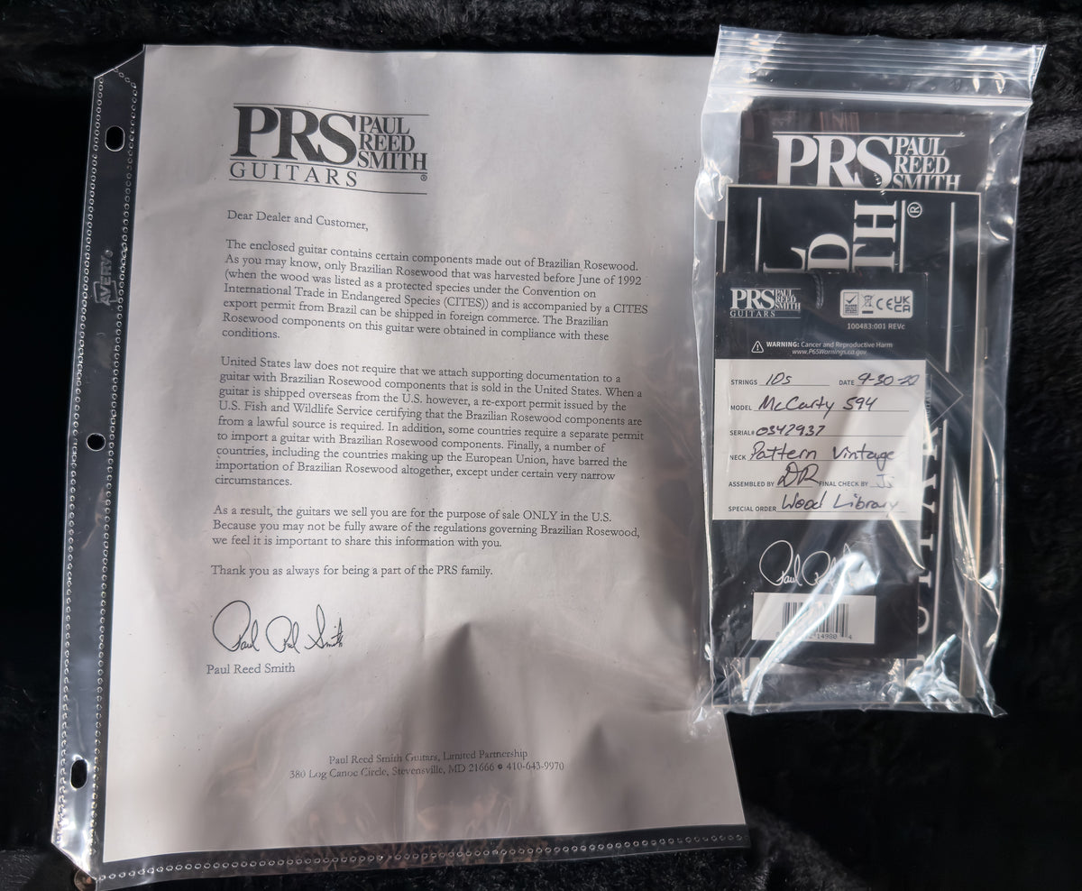 2022 PRS McCarty 594 Wood Library Purple Mist