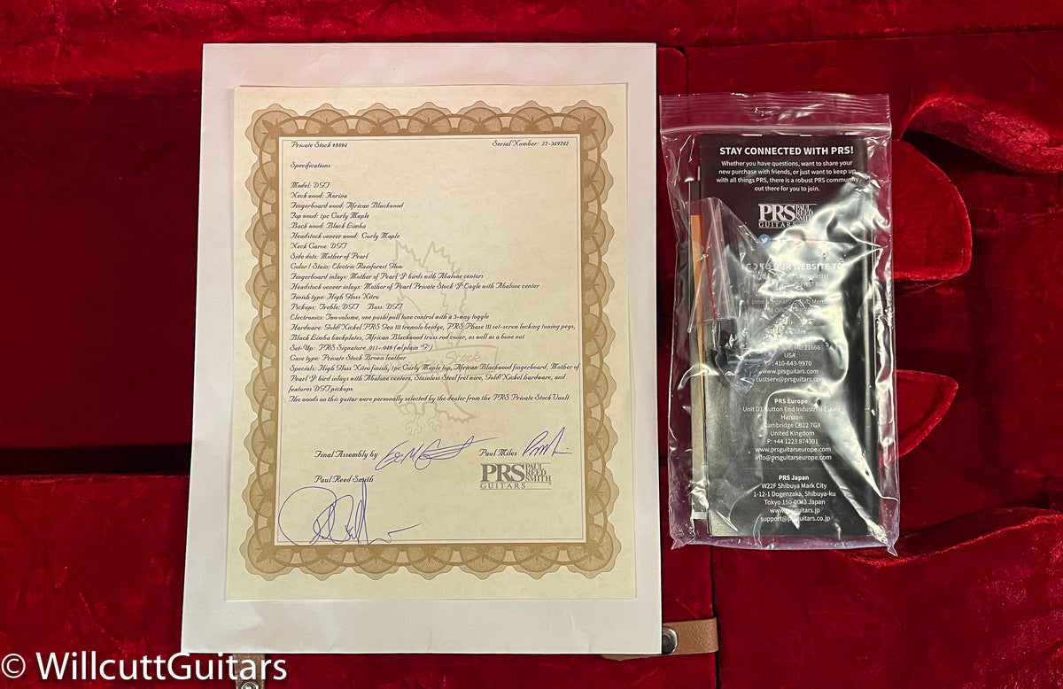 2022 PRS Private Stock 9894 DGT Electric Rainforest Glow One-Piece Quilt (742)