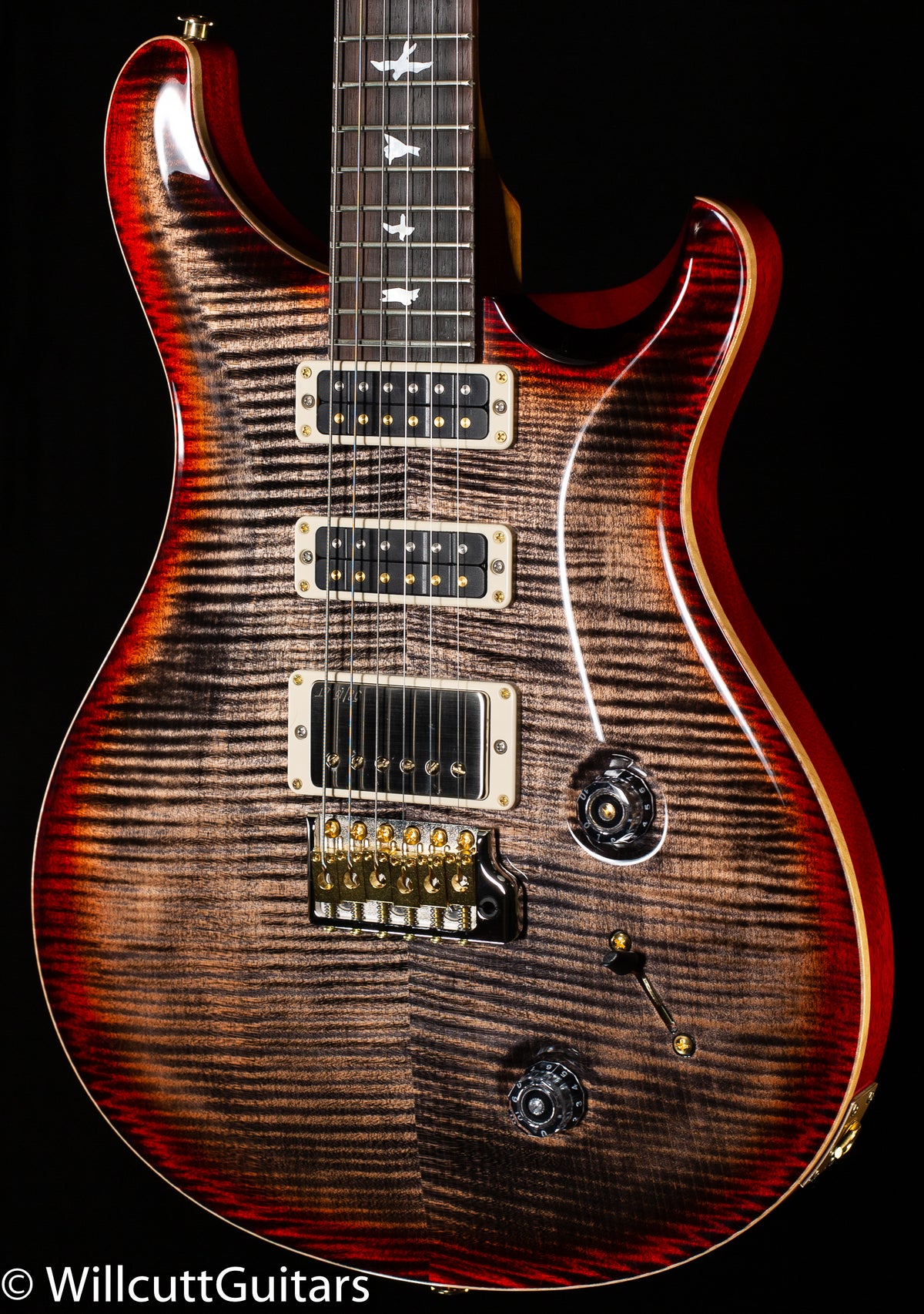 PRS Wood Library Studio Charcoal Cherry Burst 10 Top Torrefied Maple Neck (849)
