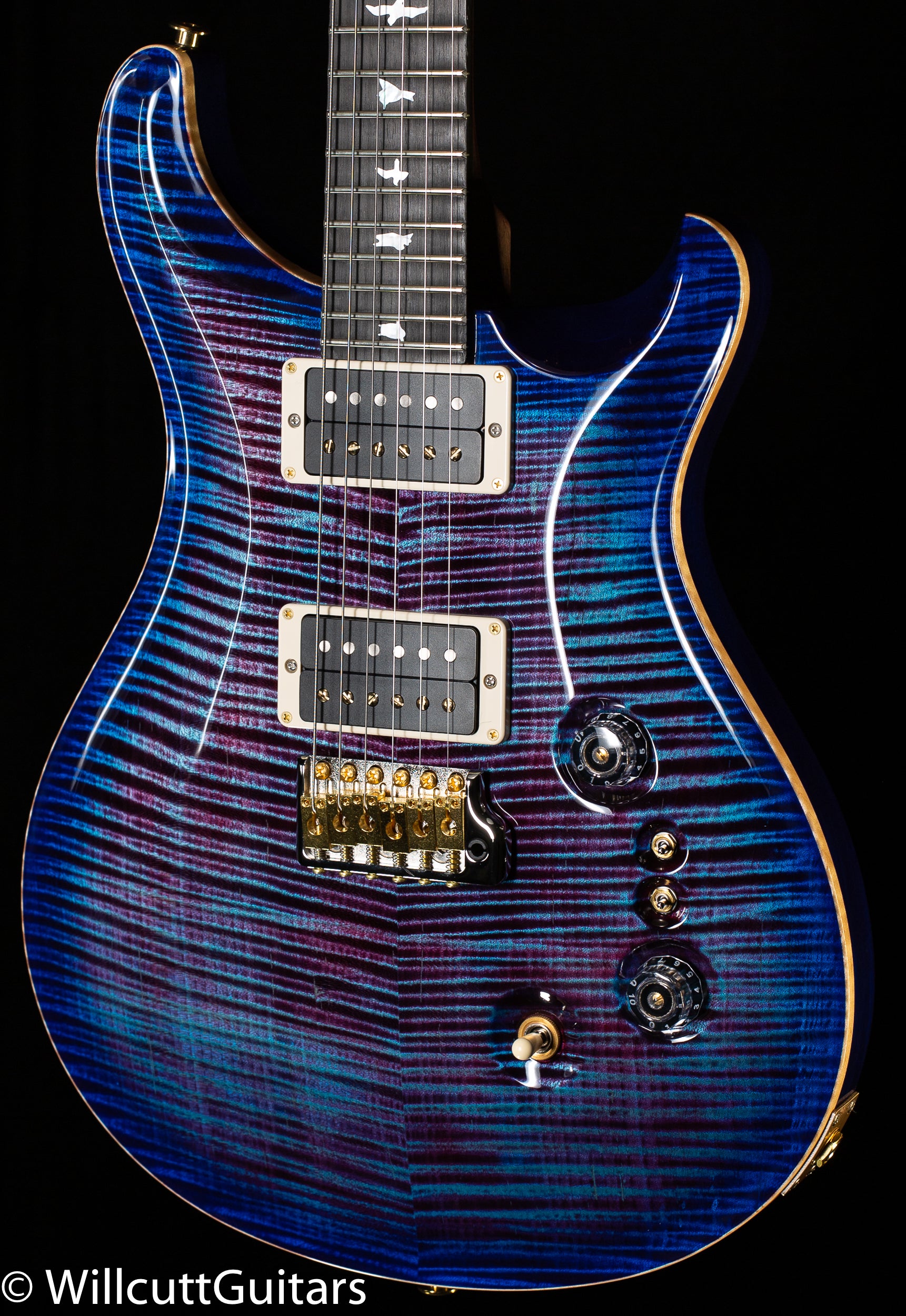 PRS Wood Library Custom 24-08, Violet Blue Burst 10 Top