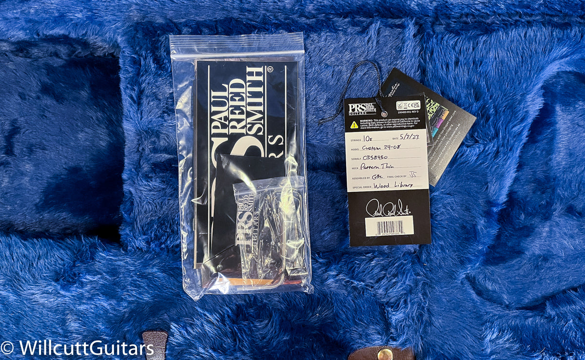 PRS Wood Library Custom 24-08 Black Gold Burst 10 Top Rosewood Neck (950)