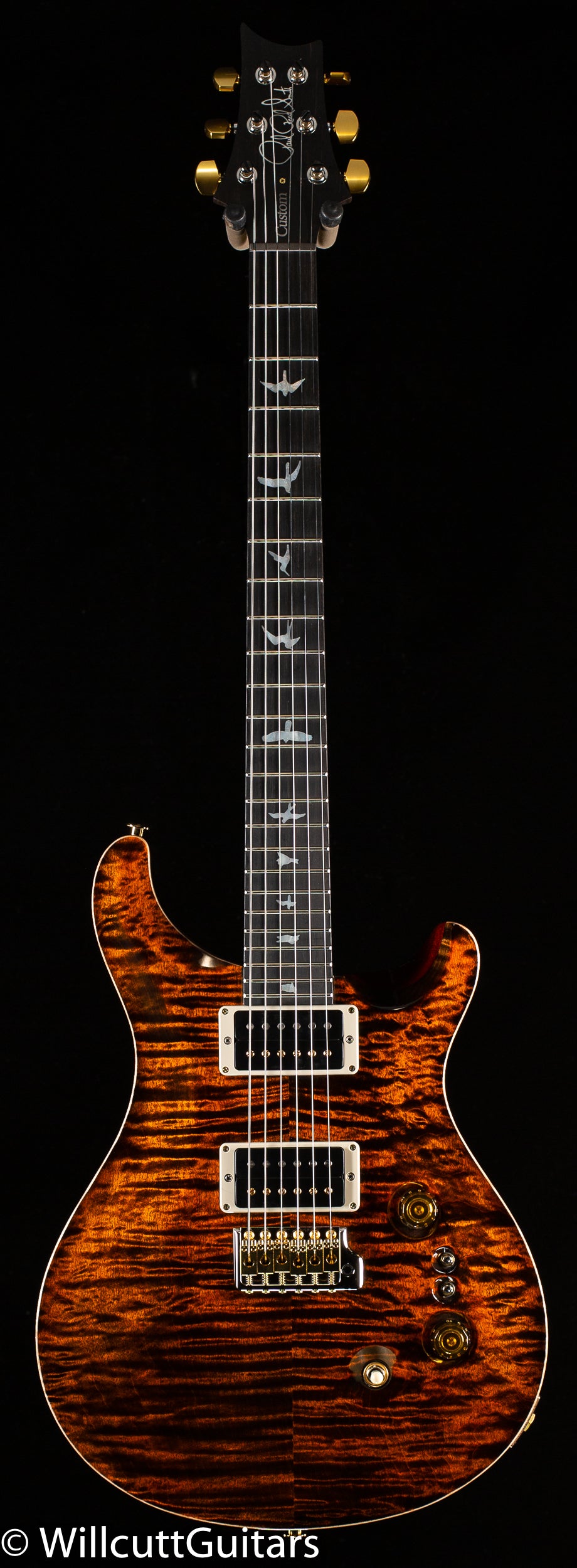 PRS Wood Library Custom 24-08 Orange Tiger 10 Top Rosewood Neck (953)