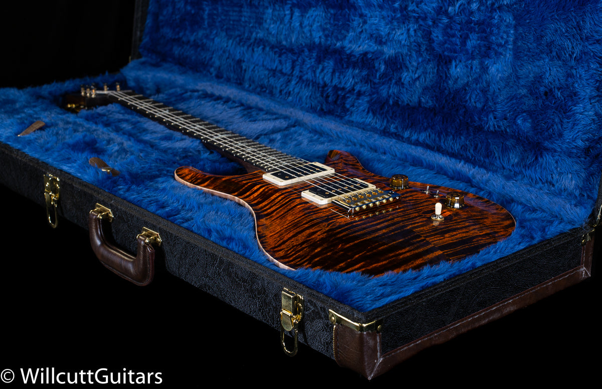 PRS Wood Library Custom 24-08 Orange Tiger 10 Top Rosewood Neck (953)