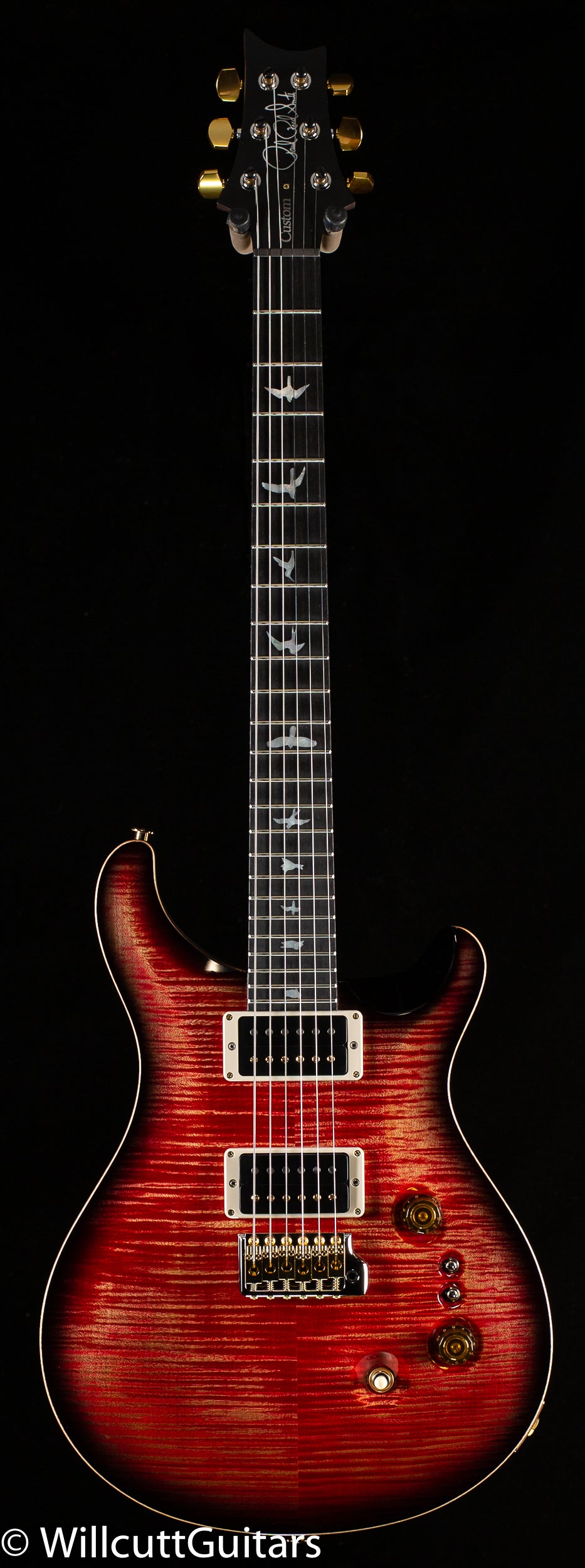 PRS Wood Library Custom 24-08 Blood Orange Smokeburst 10 Top 