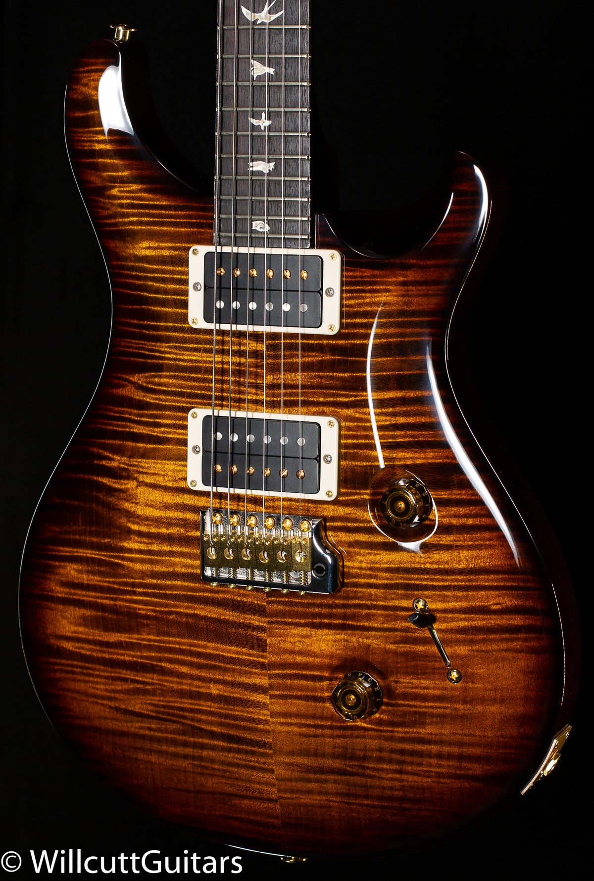 PRS Custom 24 Black Gold Wraparound 10 Top (060)