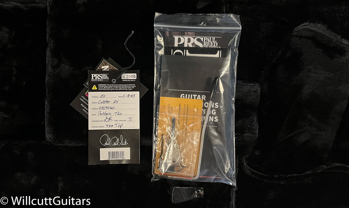 PRS Custom 24 Black Gold Wraparound 10 Top (060)