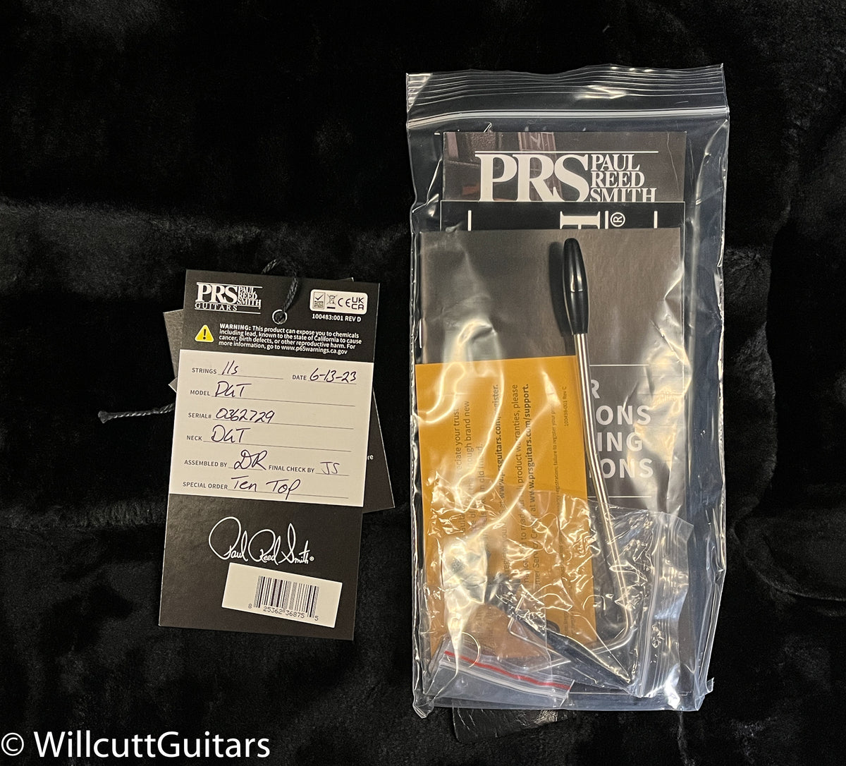 PRS DGT David Grissom Tremolo McCarty Sunburst 10 Top (729)
