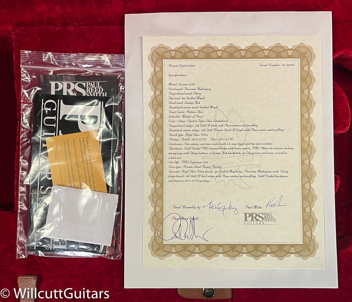 PRS Private Stock 10329 Custom 22-08 Electric Tiger Glow Smokeburst (534)