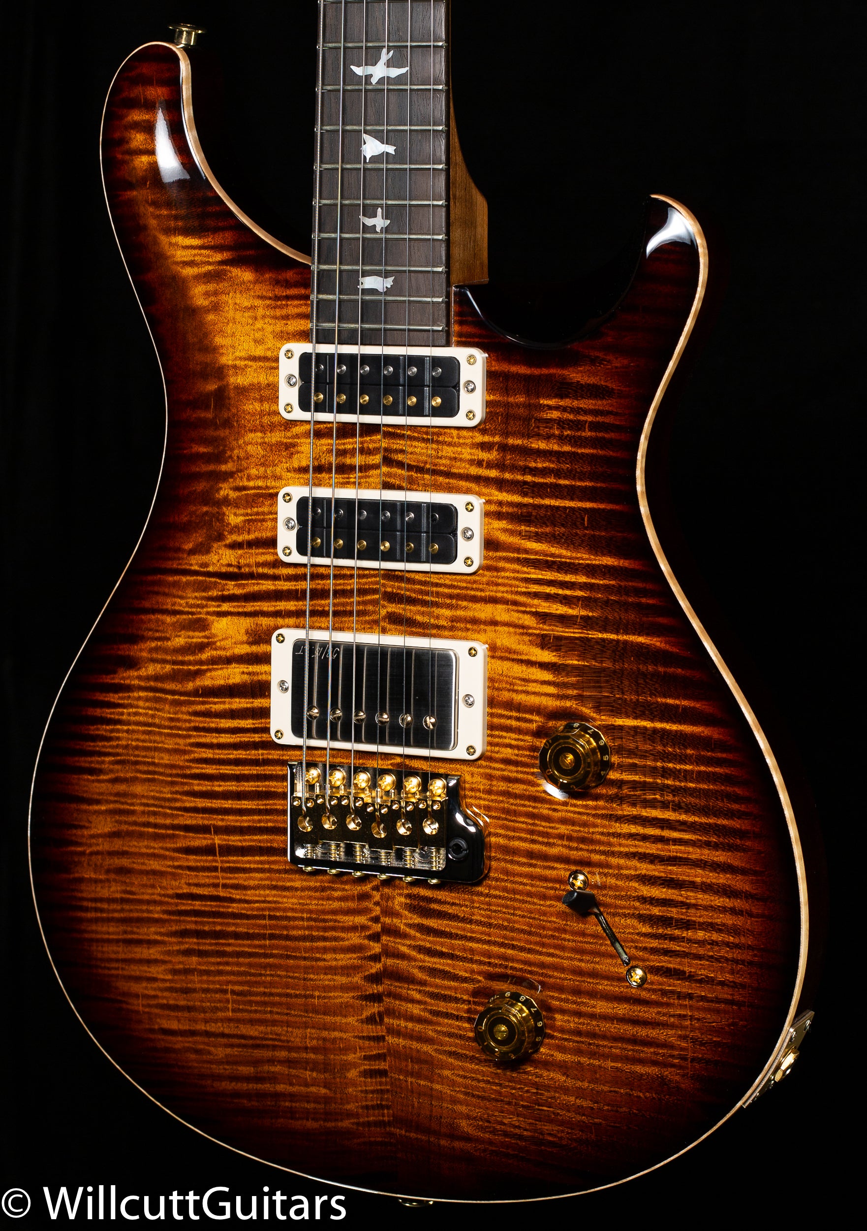 PRS Wood Library Studio Black Gold Burst 10 Top Torrefied