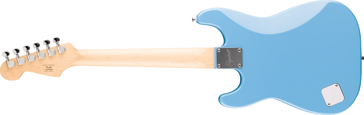 Fender Squier Mini Stratocaster, Maple Fingerboard, White Pickguard, California Blue (403)