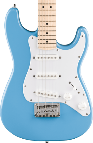 Fender Squier Mini Stratocaster, Maple Fingerboard, White Pickguard, California Blue (795)