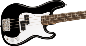 Fender Squier Mini Precision Bass, Laurel Fingerboard, White Pickguard, Black (190)