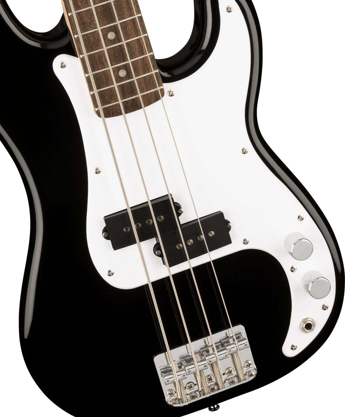 Fender Squier Mini Precision Bass, Laurel Fingerboard, White Pickguard, Black (190)