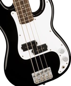 Fender Squier Mini Precision Bass, Laurel Fingerboard, White Pickguard, Black (190)