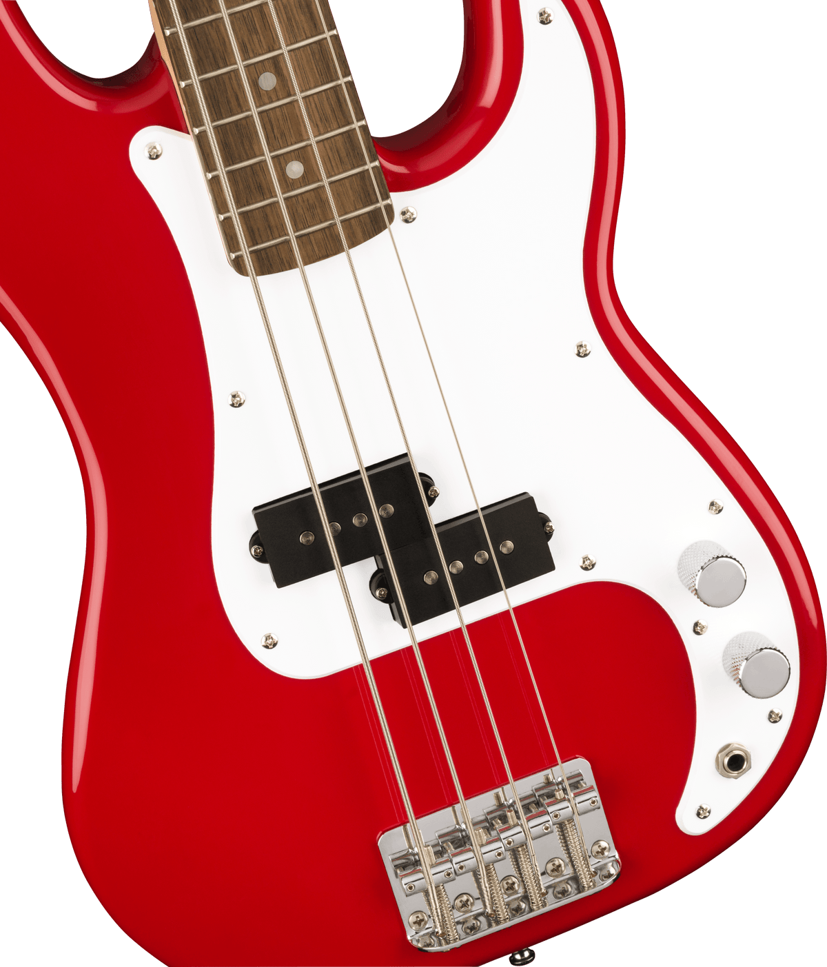 Fender Squier Mini Precision Bass, Laurel Fingerboard, White Pickguard, Dakota Red (678)