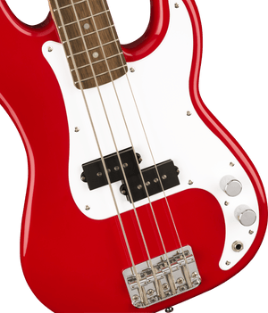 Fender Squier Mini Precision Bass, Laurel Fingerboard, White Pickguard, Dakota Red (678)