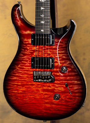 2023 PRS Custom 24 Wood Library Blood Orange Smokeburst Quilt