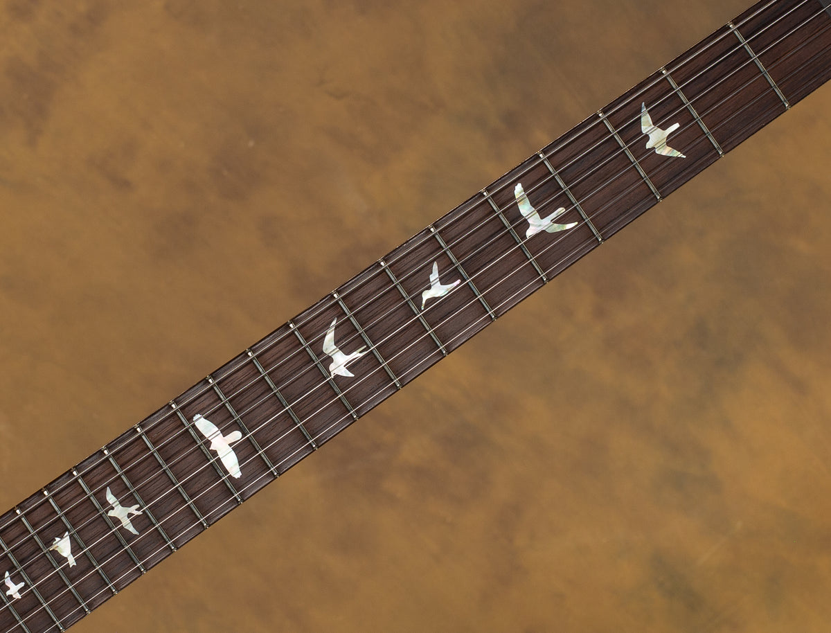 2023 PRS Custom 24 Wood Library 10 Top Quilt Yellow Tiger Brazilian Fingerboard