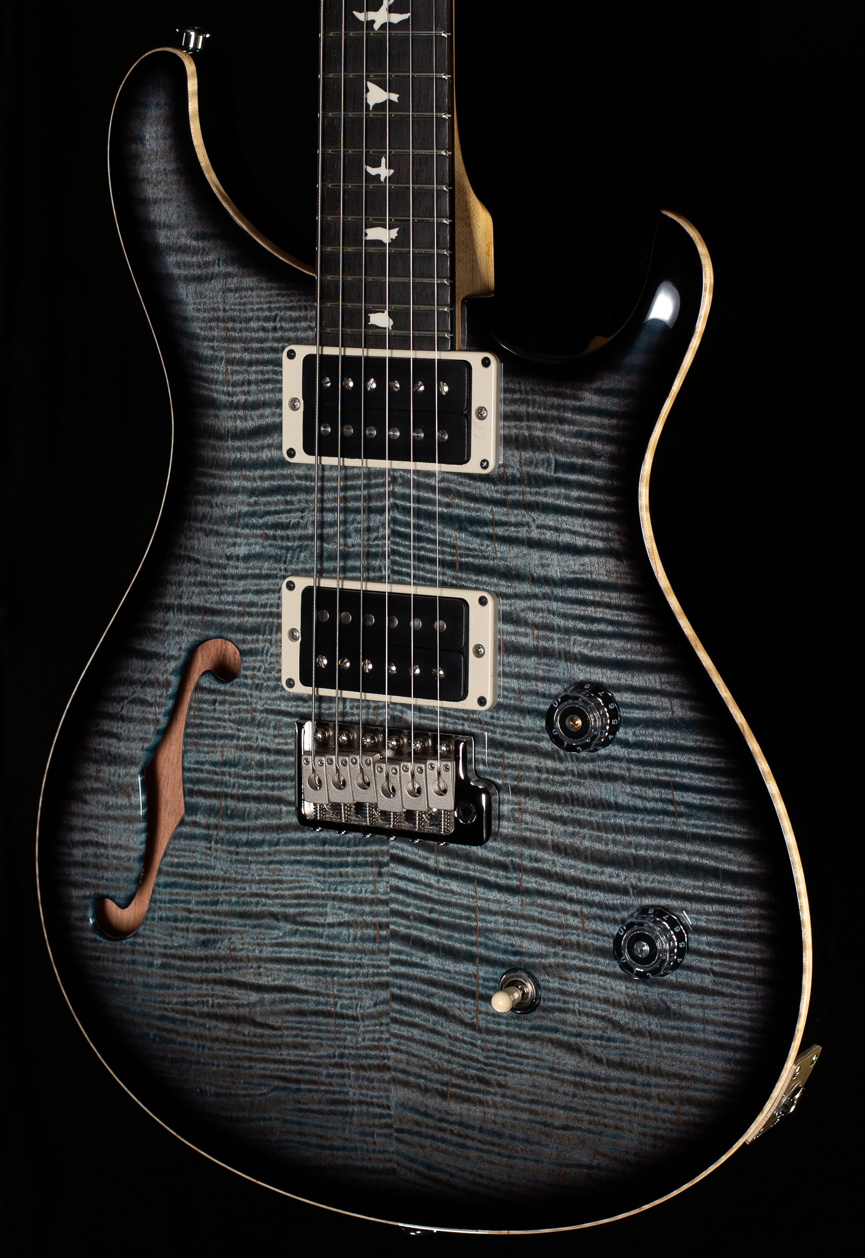 PRS CE 24 Semi Hollow Faded Blue Smokeburst (022) - Willcutt Guitars