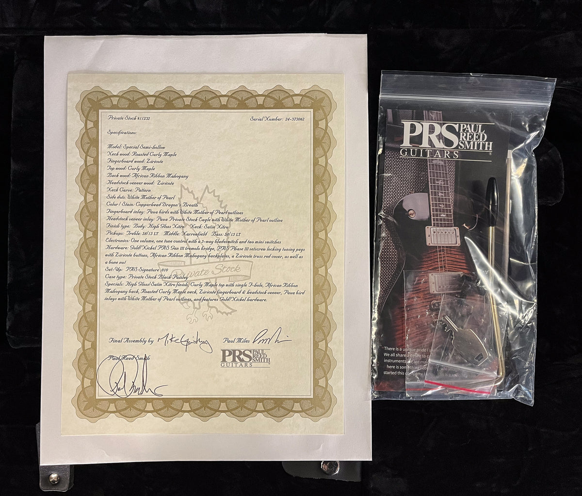 PRS Private Stock 11232 Special Semi-Hollow Copperhead Dragon's Breath (062)