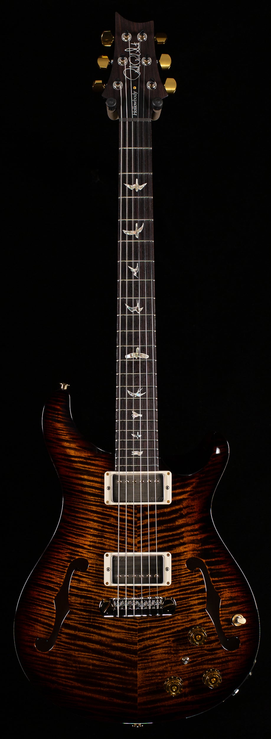 PRS  Hollowbody II Piezo Black Gold Wraparound 10 Top (901)