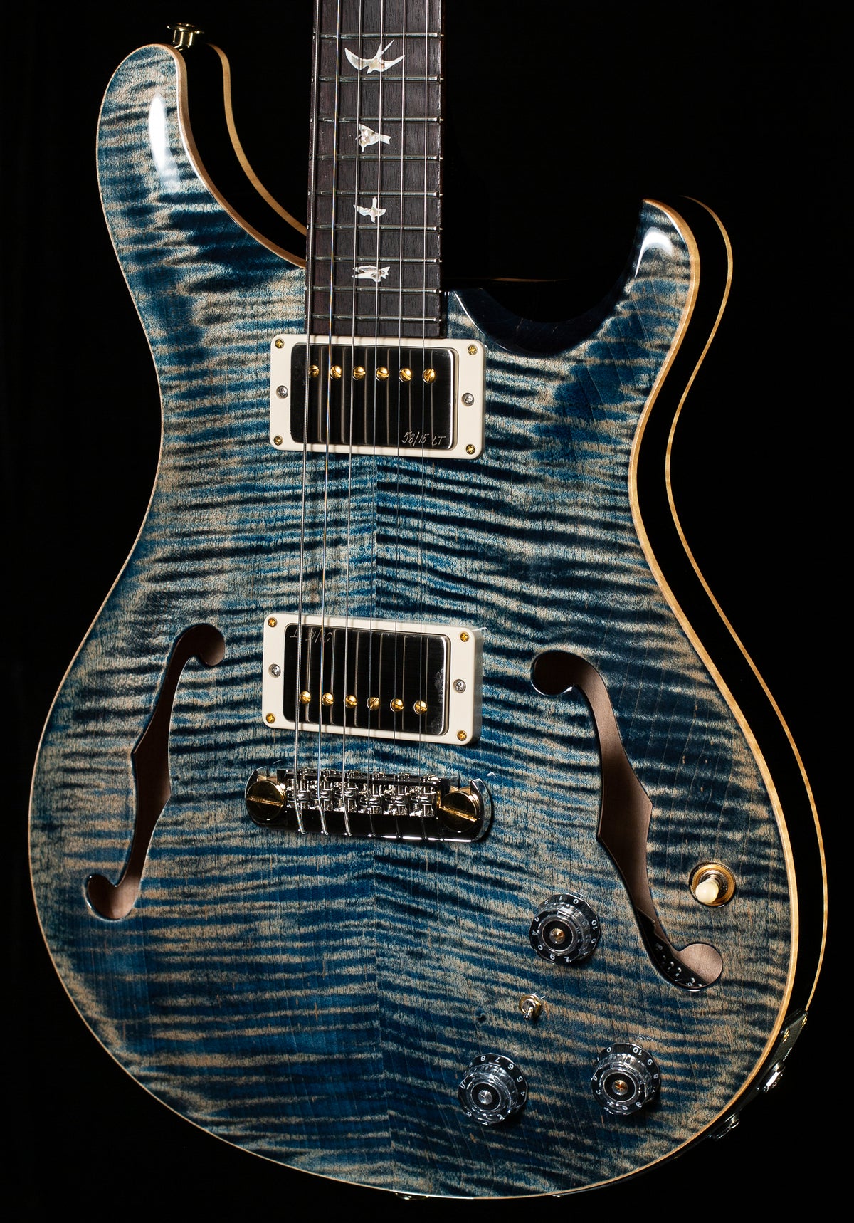 PRS Hollowbody II Piezo Faded Whale Blue 10 top (151)