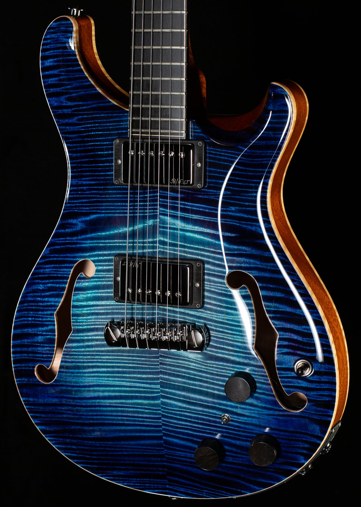 PRS Private Stock 10800 Hollowbody II Piezo Birds of a Feather Aqua Violet Glow (319)