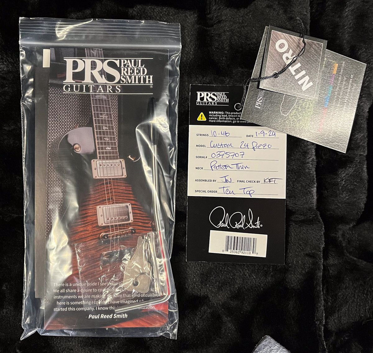 PRS Custom 24 Piezo Orange Tiger 10 Top (707)