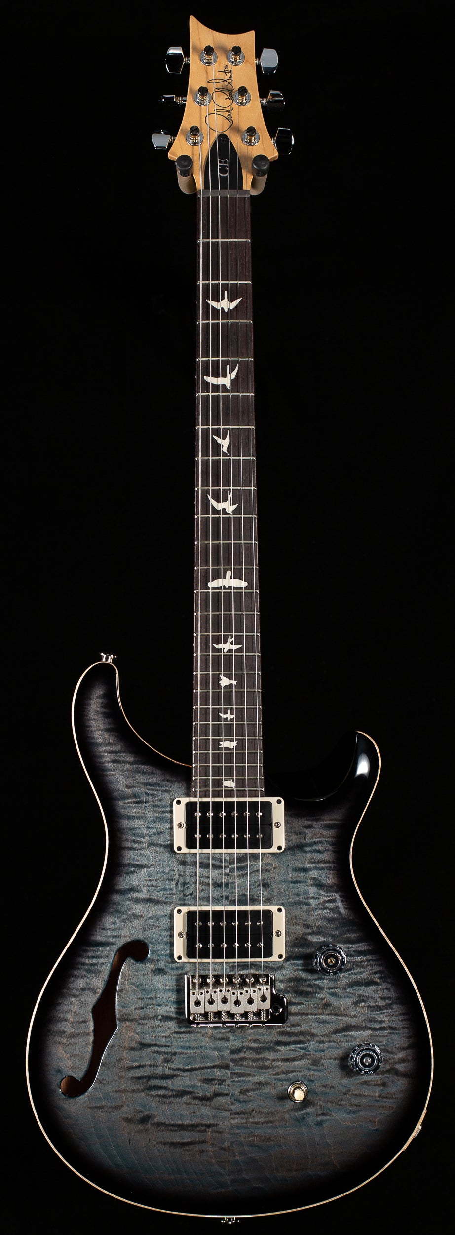 PRS CE 24 Semi-Hollow Faded Blue Smokeburst (430) - Willcutt Guitars