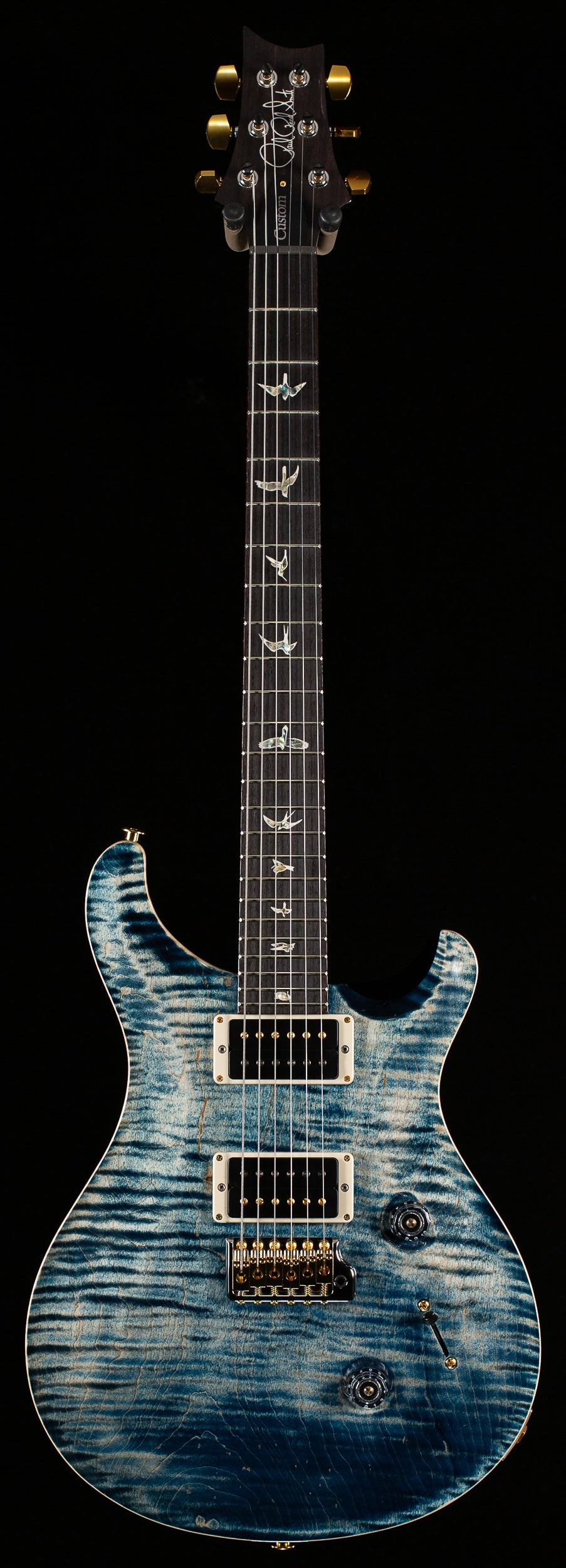 PRS Custom 24 Faded Whale Blue 10 Top (730) - Willcutt Guitars