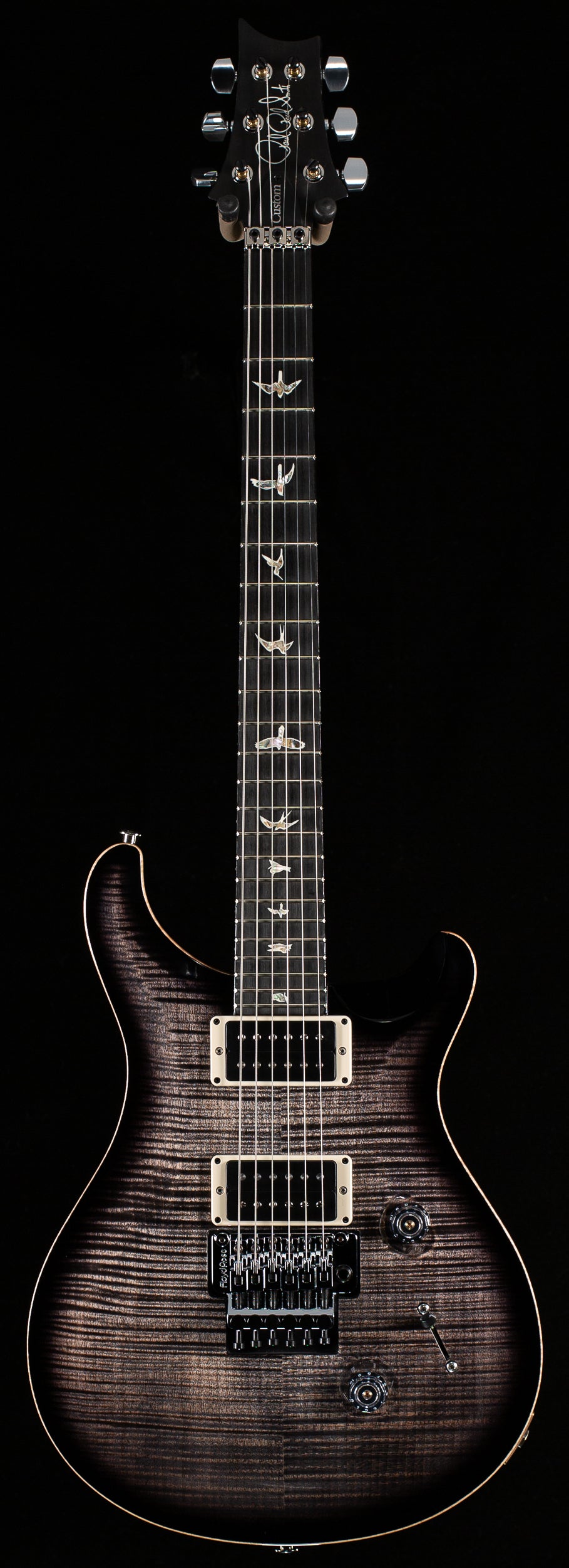 PRS Custom 24 Floyd, Flame Maple 10 top Charcoal Burst (943)
