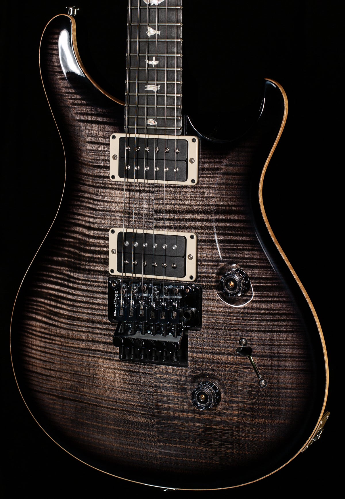 PRS Custom 24 Floyd, Flame Maple 10 top Charcoal Burst (943)