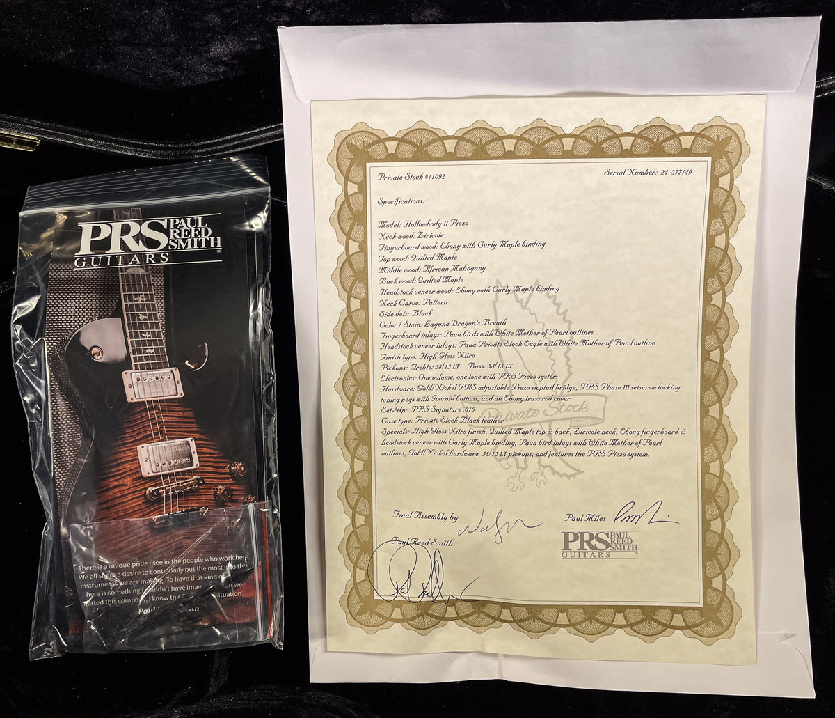 PRS Private Stock 11092 Hollowbody II Piezo Laguna Dragon's Breath (149)