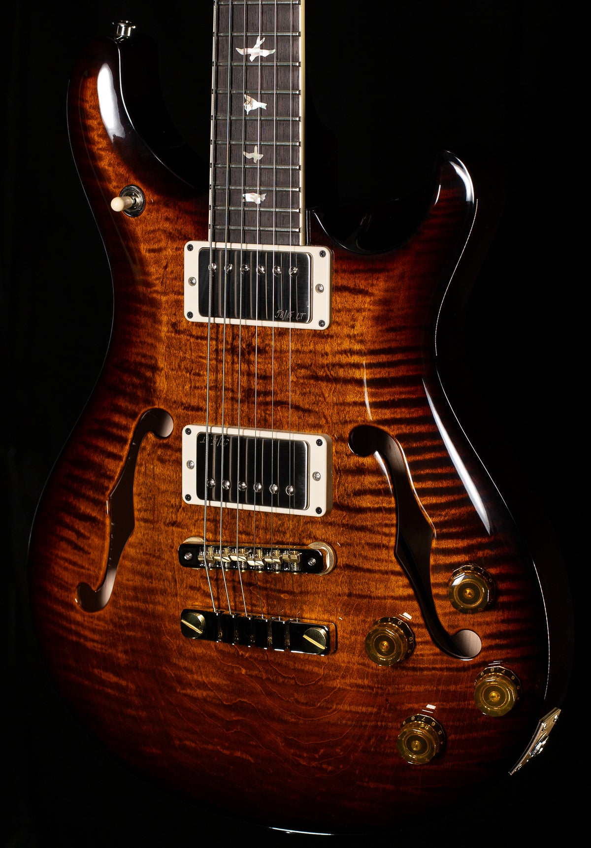 PRS McCarty 594 Hollowbody II Black Gold Wraparound Burst (283)