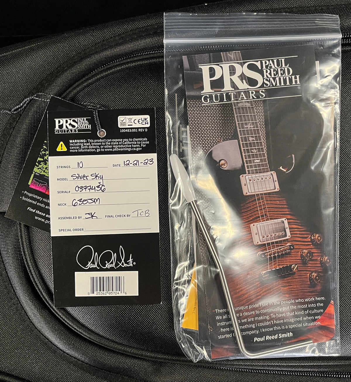 PRS John Mayer Silver Sky Polar Blue Maple