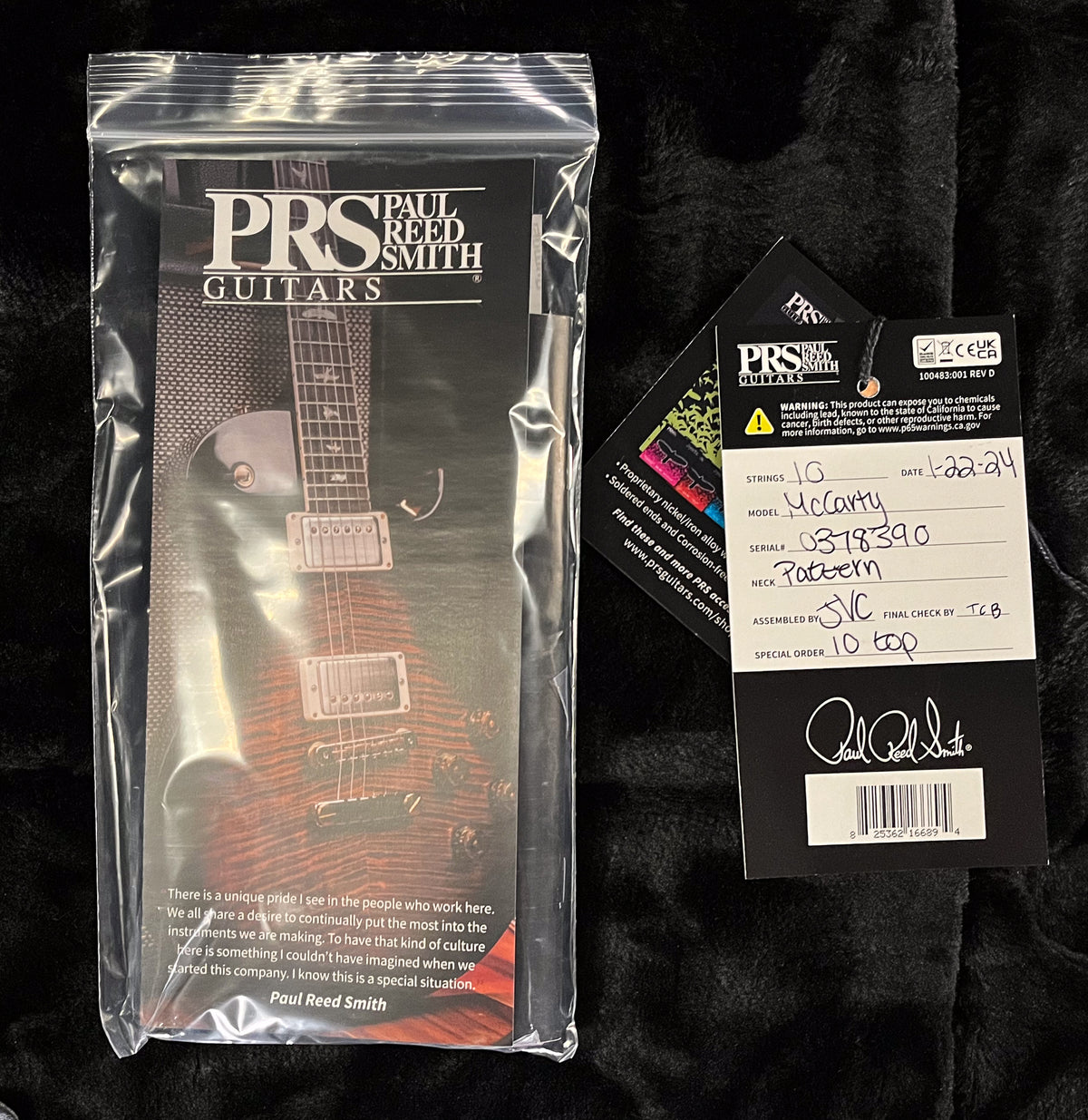 PRS McCarty McCarty Sunburst 10 Top (390)