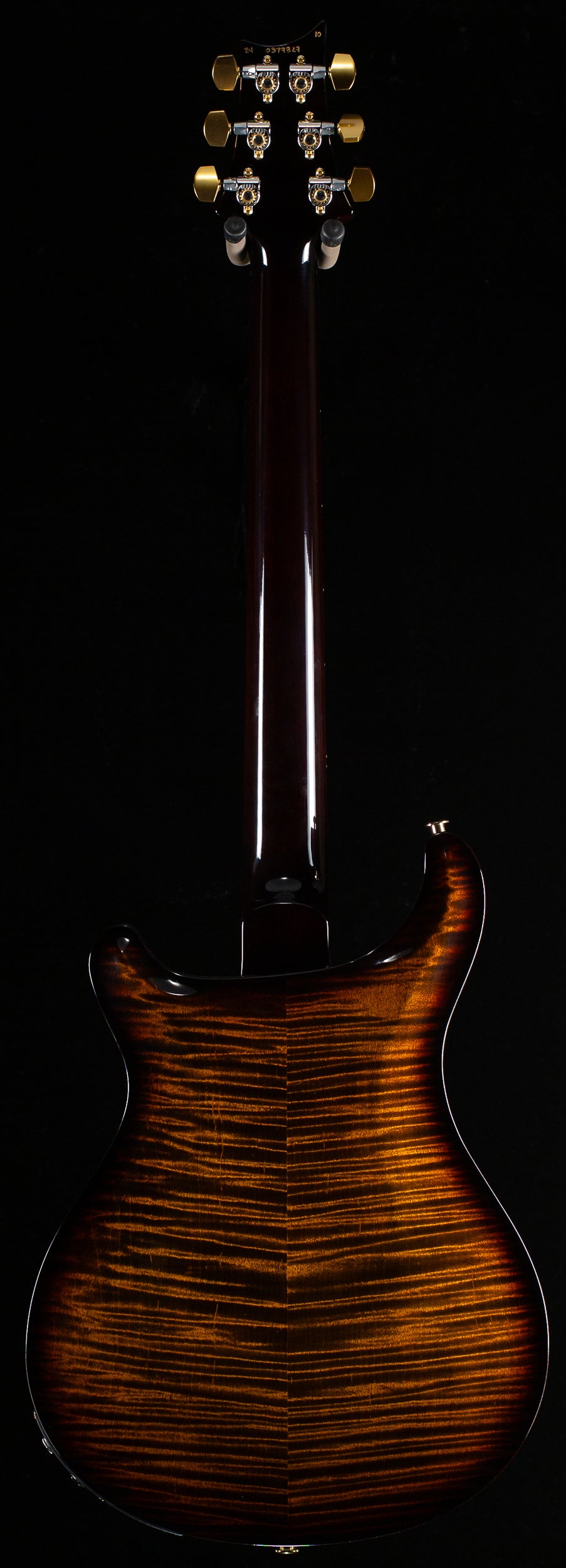 洋楽 HOLLO POINT PRS Wood Library Hollowbody II Piezo Burnt Maple Leaf 10 Top