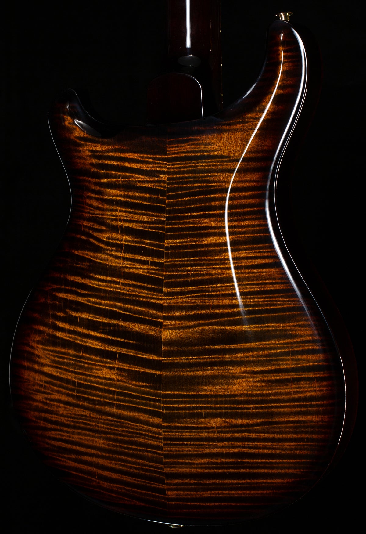 PRS Hollowbody II Piezo Black Gold Wraparound Burst 10 Top (829)