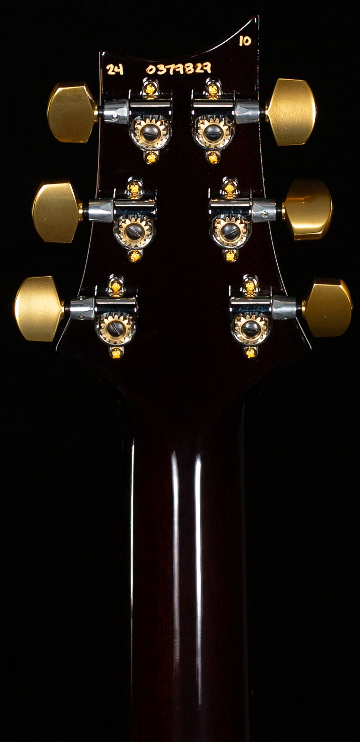 PRS Hollowbody II Piezo Black Gold Wraparound Burst 10 Top (829)