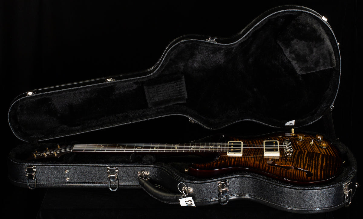 PRS Hollowbody II Piezo Black Gold Wraparound Burst 10 Top (829)
