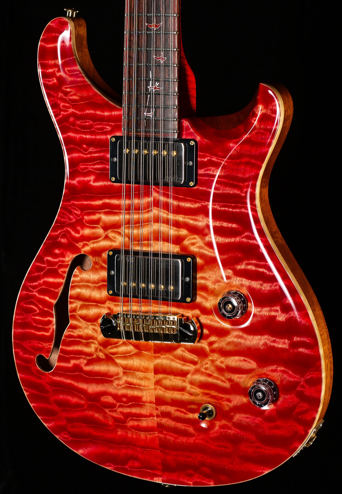 PRS Private Stock 11010 Custom 22 12 String Semi-Hollow Blood Orange Glow (886)